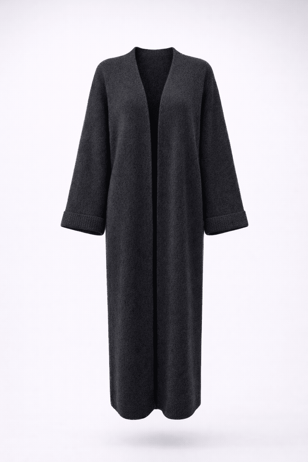 Gebreid vest donkergrijs