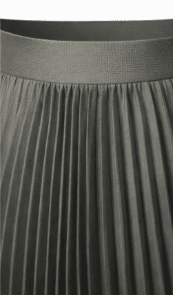 Plissérok satijnlook groen