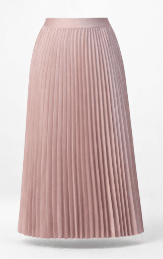 Plissérok satijnlook roze