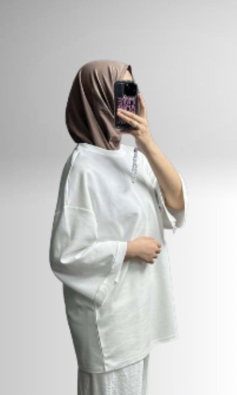 Long sleeve Tee- white