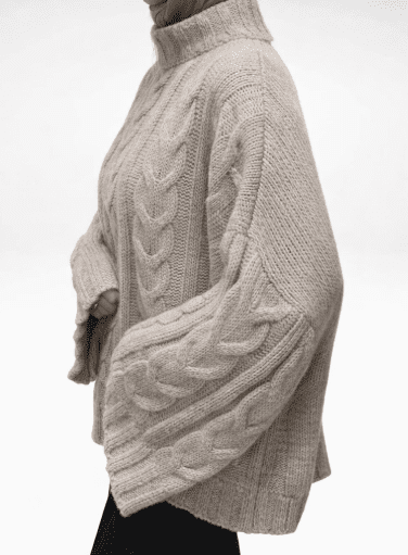 Knitted sweater taupe