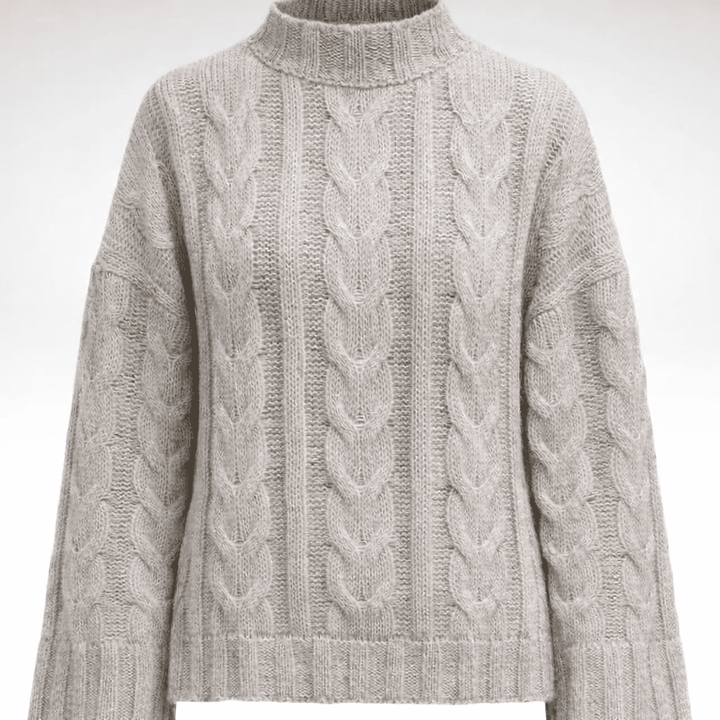 Knitted sweater taupe