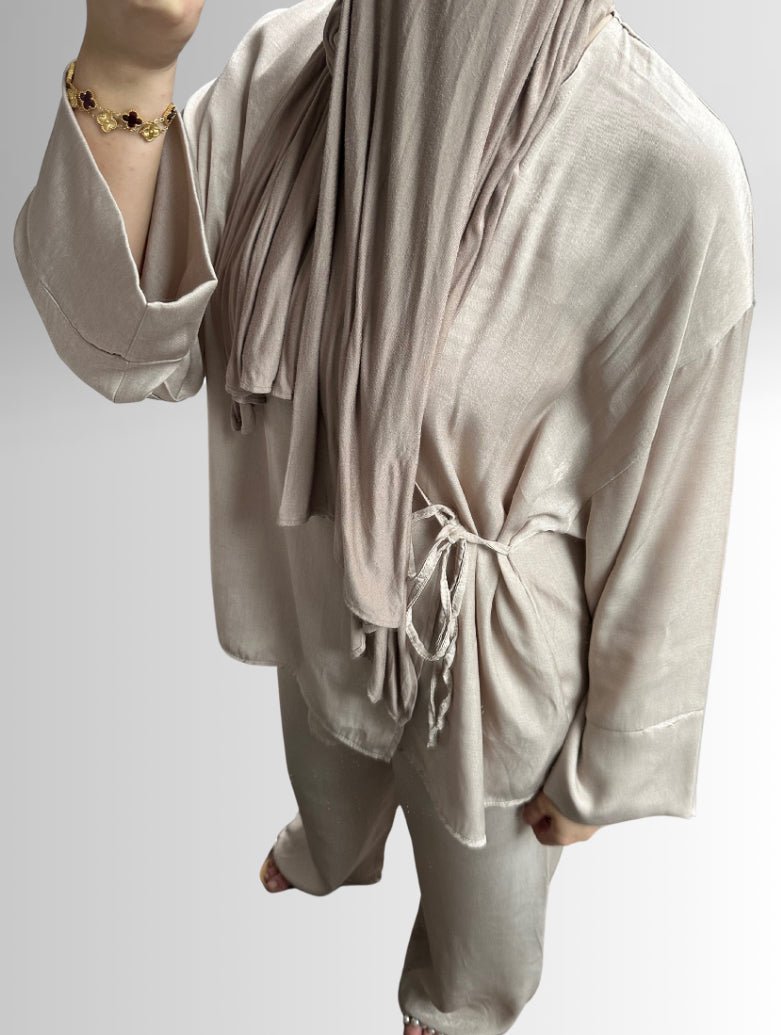 Satin co-ord champagne